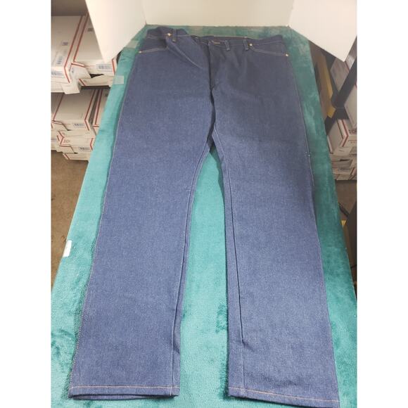 Wrangler Jeans Size 44x34 Mens Blue Pants Denim Rodeo Cowboy Cut Straight NWT - Picture 2 of 12